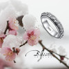 Anxiety Relieve Rings 925 Sterling Silver Spinner Fidget Ring Worry Stress Relieving Boredom ADHD Autism Ring Platinum Plated Jewelry Birthday Gifts for Women Men