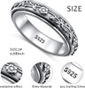 Anxiety Relieve Rings 925 Sterling Silver Spinner Fidget Ring Worry Stress Relieving Boredom ADHD Autism Ring Platinum Plated Jewelry Birthday Gifts for Women Men