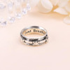 Anxiety Relieve Rings 925 Sterling Silver Spinner Fidget Ring Worry Stress Relieving Boredom ADHD Autism Ring Platinum Plated Jewelry Birthday Gifts for Women Men