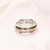 Anxiety Relieve Rings 925 Sterling Silver Spinner Fidget Ring Worry Stress Relieving Boredom ADHD Autism Ring Platinum Plated Jewelry Birthday Gifts for Women Men