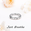 Anxiety Relieve Rings 925 Sterling Silver Spinner Fidget Ring Worry Stress Relieving Boredom ADHD Autism Ring Platinum Plated Jewelry Birthday Gifts for Women Men
