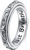 Anxiety Relieve Rings 925 Sterling Silver Spinner Fidget Ring Worry Stress Relieving Boredom ADHD Autism Ring Platinum Plated Jewelry Birthday Gifts for Women Men