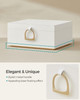 2-Layer Jewelry Box, Jewelry Organizer with Handle, Removable Jewelry Tray, Jewelry Storage, Floating Effect,