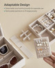 2-Layer Jewelry Box, Jewelry Organizer with Handle, Removable Jewelry Tray, Jewelry Storage, Floating Effect,