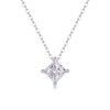 "Coexistence" - A fashionable and popular jewelry necklace pendant set, featuring one carat morganite, made of 925 silver and plated with platinum and diamonds.