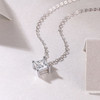 "Coexistence" - A fashionable and popular jewelry necklace pendant set, featuring one carat morganite, made of 925 silver and plated with platinum and diamonds.