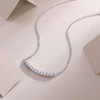 Relaxation - A fashionable and popular jewelry necklace pendant set, featuring Monnes stone, made of 925 silver and plated with platinum and diamonds.
