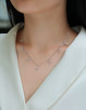 Star Love - A fashionable and popular jewelry necklace pendant set, featuring Monnes stone, made of 925 silver and plated with platinum and diamonds.