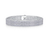 The Light on the Chain - Made of morganite, 925 sterling silver and platinum-plated diamonds, it is a fashionable jewelry bracelet and a luxurious silver accessory.