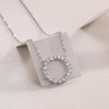 Birpo Necklace - A fashionable and popular jewelry necklace pendant set, featuring Monisite gemstones, made of 925 silver and plated with platinum diamonds.