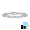 Moonlight - Made of morganite, 925 sterling silver and platinum-plated diamonds, it is a fashionable jewelry bracelet and a luxurious silver accessory.