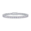 Moonlight - Made of morganite, 925 sterling silver and platinum-plated diamonds, it is a fashionable jewelry bracelet and a luxurious silver accessory.