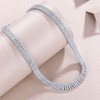 Aperture - Composed of sapphire, 925 silver and platinum-plated diamonds, it is a fashionable jewelry bracelet and a luxurious silver accessory.