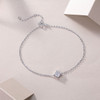 Cross Chain - Made of morganite, 925 sterling silver and platinum-plated diamonds, it is a fashionable jewelry bracelet and a luxurious silver accessory.