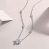 Glow Star - A fashionable and popular jewelry necklace pendant set, featuring Monnes stone, made of 925 silver and plated with platinum and diamonds.