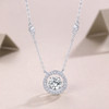 Möbius Charm Necklace - A fashionable and popular jewelry necklace pendant set, featuring Monisite gemstones, made of 925 silver and plated with platinum diamonds.