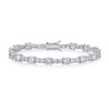 Flying - Made of morganite, 925 sterling silver and platinum-plated diamonds, it is a fashionable jewelry bracelet and a luxurious silver accessory.