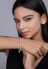 Flying - Made of morganite, 925 sterling silver and platinum-plated diamonds, it is a fashionable jewelry bracelet and a luxurious silver accessory.