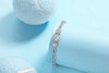 Mo Qi - Made of morganite, 925 sterling silver and platinum-plated diamonds, it is a fashionable jewelry bracelet and a luxurious silver accessory.