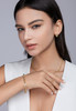 Juzhao Xinglian - Made of morganite, 925 sterling silver and platinum-plated diamonds, it is a fashionable jewelry bracelet and a luxurious silver accessory.