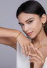 Chang Chain Starway - Made of morganite, 925 sterling silver and platinum-plated diamonds, it is a fashionable jewelry bracelet and a luxurious silver accessory.