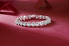 Love Daily - Made of moissanite, 925 sterling silver and platinum-plated diamonds, it is a fashionable jewelry bracelet and a luxurious silver accessory.