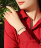 Love Daily - Made of moissanite, 925 sterling silver and platinum-plated diamonds, it is a fashionable jewelry bracelet and a luxurious silver accessory.