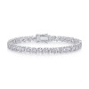 Moya - Made of morganite, 925 sterling silver and platinum-plated diamonds, it is a fashionable jewelry bracelet and a luxurious silver accessory.