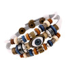 Adjustable leather bracelet for men and women
