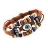 Adjustable leather bracelet for men and women