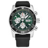 Revue Thommen 17030.6521 Men's 'Divers' Green Dial Day-Date Chronograph Rubber Strap Automatic Watch