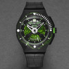 Franck Dubarry Men's 'Diver' Big Date Green Dial Black Rubber Strap Automatic Watch DIV-04