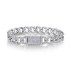 Composed of morganite, 925 sterling silver and platinum-plated diamonds, it is a fashionable jewelry bracelet and a luxurious silver accessory.