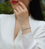 Time and Space Tunnel - Made of morganite, 925 sterling silver and platinum-plated diamonds, it is a fashionable jewelry bracelet and a luxurious silver accessory.
