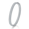 Composed of morganite, 925 sterling silver and platinum-plated diamonds, it is a fashionable jewelry bracelet and a luxurious silver accessory.