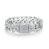 Composed of morganite, 925 sterling silver and platinum-plated diamonds, it is a fashionable jewelry bracelet and a luxurious silver accessory.