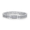 Composed of morganite, 925 sterling silver and platinum-plated diamonds, it is a fashionable jewelry bracelet and a luxurious silver accessory.