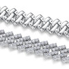 Composed of morganite, 925 sterling silver and platinum-plated diamonds, it is a fashionable jewelry bracelet and a luxurious silver accessory.