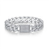 Composed of morganite, 925 sterling silver and platinum-plated diamonds, it is a fashionable jewelry bracelet and a luxurious silver accessory.
