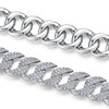 Composed of morganite, 925 sterling silver and platinum-plated diamonds, it is a fashionable jewelry bracelet and a luxurious silver accessory.