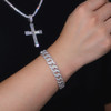 Composed of morganite, 925 sterling silver and platinum-plated diamonds, it is a fashionable jewelry bracelet and a luxurious silver accessory.