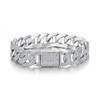 Composed of morganite, 925 sterling silver and platinum-plated diamonds, it is a fashionable jewelry bracelet and a luxurious silver accessory.