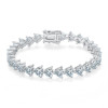 Composed of morganite, 925 sterling silver and platinum-plated diamonds, it is a fashionable jewelry bracelet and a luxurious silver accessory.