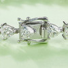 Composed of morganite, 925 sterling silver and platinum-plated diamonds, it is a fashionable jewelry bracelet and a luxurious silver accessory.