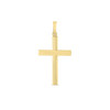 14k Yellow Gold High Polish Ribber Cross Pendant