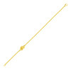14k Yellow Gold Chain Bracelet with Polished Knot