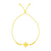 14k Yellow Gold Adjustable Bracelet with Star