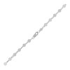 14k White Gold Bracelet with Polished Circles
