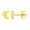 14k Yellow Gold Post Earrings with Moons