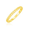 14k Yellow Gold Ring with Bead Texture